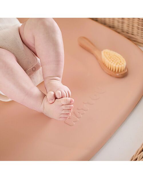 Nattou Changing Pad - Peach - made with Soft PU Foam Changing Tables