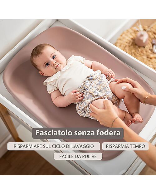 Nattou Changing Pad - Pink - made with Soft PU Foam Changing Tables