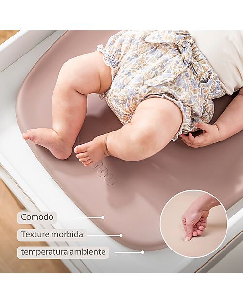 Nattou Changing Pad - Pink - made with Soft PU Foam Changing Tables