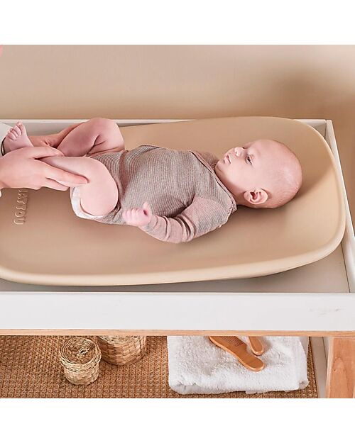 Nattou Changing Pad - Sand - made with Soft PU Foam Changing Tables