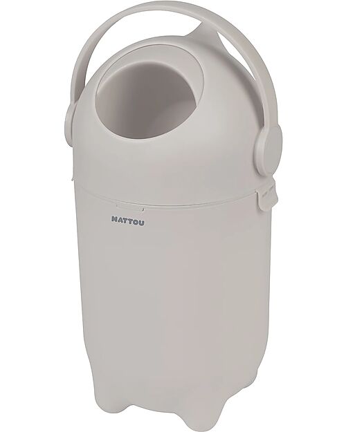 Nattou Dropy Diaper Bin - Odor-Free Diaper Disposal - Clay Baby Wipes