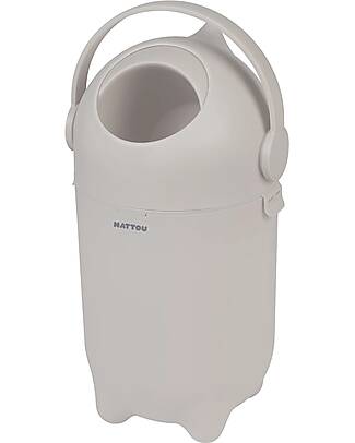 Nattou Dropy Diaper Bin - Odor-Free Diaper Disposal - Clay Baby Wipes