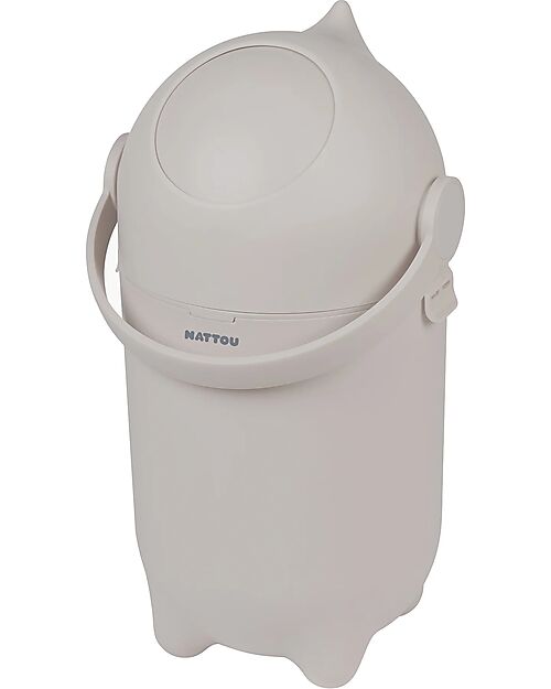 Nattou Dropy Diaper Bin - Odor-Free Diaper Disposal - Clay Baby Wipes