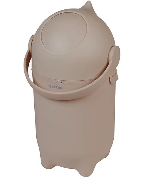 Nattou Dropy Diaper Bin - Odor-Free Diaper Disposal - Taupe Baby Wipes