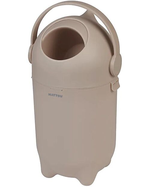 Nattou Dropy Diaper Bin - Odor-Free Diaper Disposal - Taupe Baby Wipes