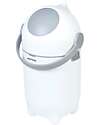 Nattou Dropy Diaper Bin - Odor-Free Diaper Disposal - White and Grey Baby Wipes