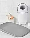 Nattou Dropy Diaper Bin - Odor-Free Diaper Disposal - White and Grey Baby Wipes