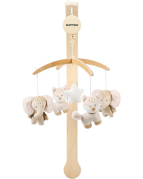 Nattou Flo, Oli and Ernest Musical Mobile - Wood Mobiles