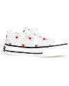 Naturino Ayasy Shoes in Canvas - Delavè - White Polka Dots and Red Hearts - Lace Closure Shoes