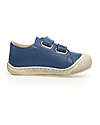 Naturino Cocoon Low Leather Shoes - Azure - Soft Rubber Sole Sneakers