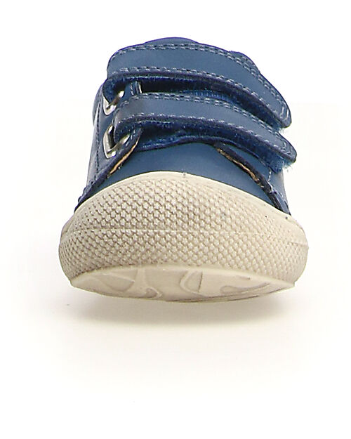 Naturino Cocoon Low Leather Shoes - Azure - Soft Rubber Sole Sneakers