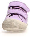 Naturino Cocoon Velcro Canvas Shoes - Lilac - Soft Rubber Sole - Suitable for First Steps Sneakers