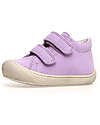 Naturino Cocoon Velcro Canvas Shoes - Lilac - Soft Rubber Sole - Suitable for First Steps Sneakers