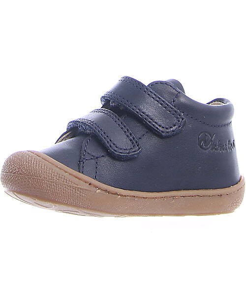 Naturino Cocoon VL Leather Shoes - Navy Blue - Soft Rubber Sole Sneakers