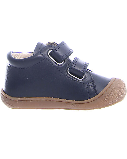 Naturino Cocoon VL Leather Shoes - Navy Blue - Soft Rubber Sole Sneakers