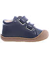 Naturino Cocoon VL Leather Shoes - Navy Blue - Soft Rubber Sole Sneakers