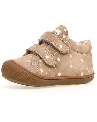 Naturino Cocoon VL Leather Shoes - Old Pink - Soft Rubber Sole Sneakers