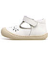 Naturino Indis Leather Sandal - White - Velcro Closure Sandals