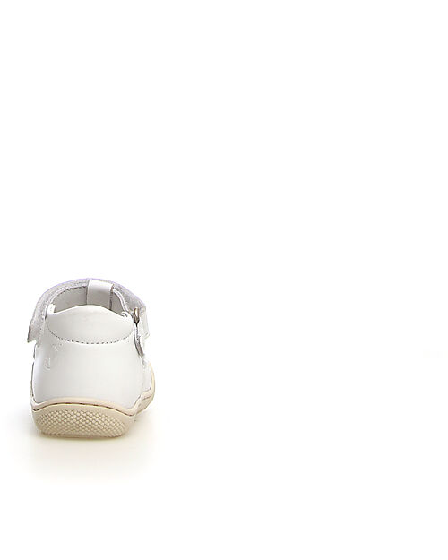 Naturino Indis Leather Sandal - White - Velcro Closure Sandals