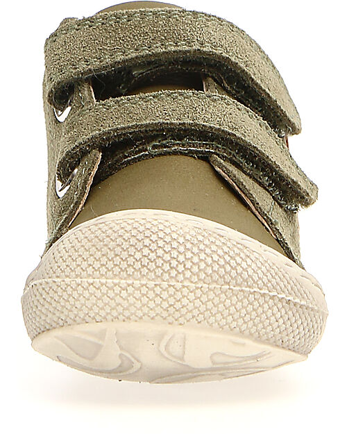 Naturino Kolde VL Leather Shoes - Green and Ocher - Soft Rubber Sole Sneakers