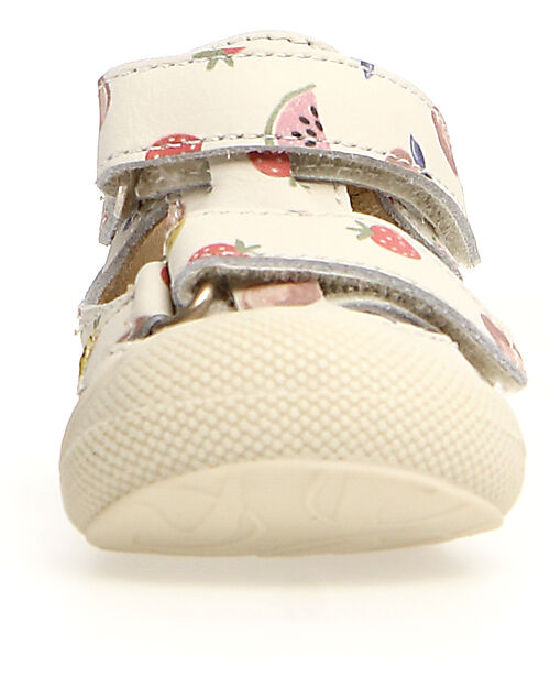 Naturino Puffy Leather Sandal - Milk - Fresh Fruit - Double Velcro Closure
 Sandals