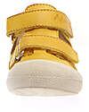 Naturino Puffy Nappa Sandal - Yellow - Sole Bone - Double Velcro Closure Sandals