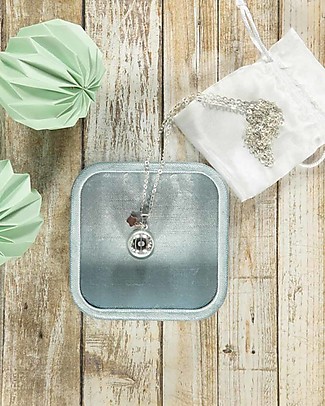 Nibbling Bola with Silver Chain Pregnancy Necklace in Silver - Silver and Rose Gold Star Pregnancy Chimes