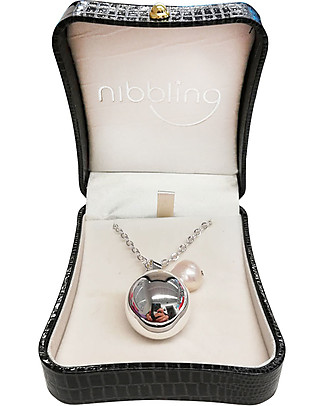Nibbling Freshwater Pearl/Silver Bola/Chain Pregnancy Chimes