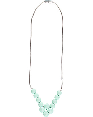 Nibbling Havana Teething Necklace - Mint - 100% Food Grade Silicone and Breakaway Clasp! Teething Necklaces