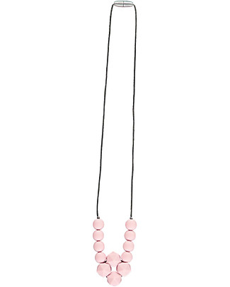 Nibbling Havana Teething Necklace - Pink - 100% Food Grade Silicone and Breakaway Clasp! Teething Necklaces