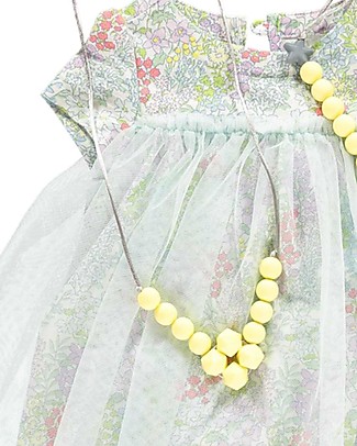 Nibbling Havana Teething Necklace - Yellow - 100% Food Grade Silicone and Breakaway Clasp! Teething Necklaces