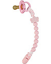 Nibbling Set Universal Dummy Clip Royal Pink + Bibs Colour Pacifier Baby PInk Dummies & Soothers