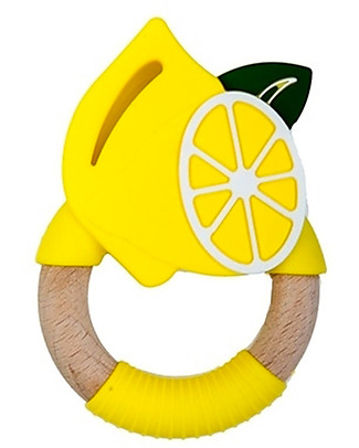 Nibbling Superfoods Teething Toy Lemon - Silicone and Wood Dummies & Soothers