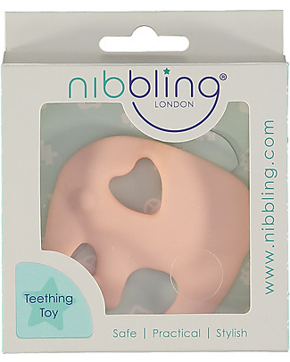 Nibbling Teether Elephant - Peach - 100% Food Grade Silicone Teethers