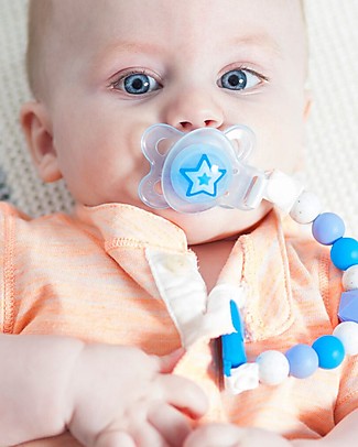 Nibbling Universal Dummy Adapter - Blue - For Flat or Button Style Dummies Dummies & Soothers