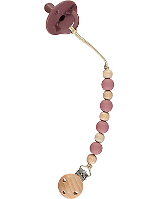 Nibbling Universal Dummy Clip - Earth Aubergine - Eco and Natural! Dummies & Soothers