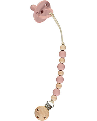 Nibbling Universal Dummy Clip - Earth Blush - Eco and Natural! Dummies & Soothers