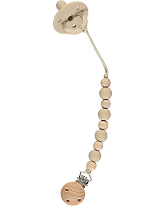 Nibbling Universal Dummy Clip - Earth Sand - Eco and Natural! Dummies & Soothers