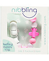 Nibbling Universal Dummy Clip - Jetset Pink - 100% Food Grade Silicone and Breakaway Clasp! Pacifier Chains