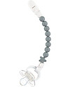 Nibbling Universal Dummy Clip - Pluto Grey - 100% Food Grade Silicone and Breakaway Clasp! Pacifier Chains