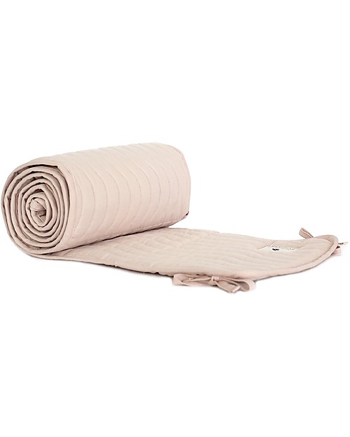 Nobodinoz Alexandria Cot Bumper - Bloom Pink - Organic cotton Bumpers