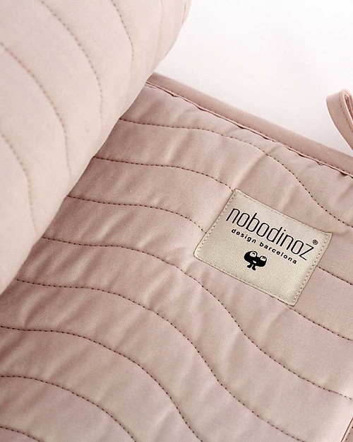 Nobodinoz Alexandria Cot Bumper - Bloom Pink - Organic cotton Bumpers