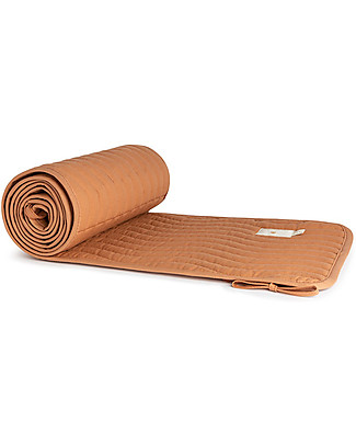 Nobodinoz Alexandria Cot Bumper - Sienna Brown - Organic cotton Bumpers