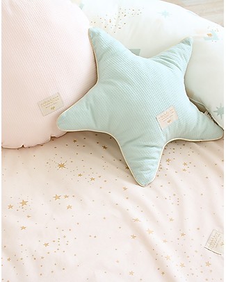 Nobodinoz Aristote Star Cushion, Aqua - 40 cm - Organic cotton Cushions