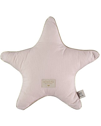 Nobodinoz Aristote Star Cushion, Dream Pink - 40 cm - Organic cotton Cushions