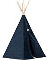Nobodinoz Arizona Teepee - Midnight Blue and Silver - 128x258 cm - Eco-Velvet Tepees & Tents