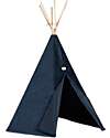 Nobodinoz Arizona Teepee - Midnight Blue and Silver - 128x258 cm - Eco-Velvet Tepees & Tents