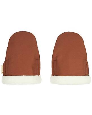 Nobodinoz Baby on the Go Waterproof Stroller Mittens - Clay Brown - Oeko-Tex Organic Cotton Gloves
