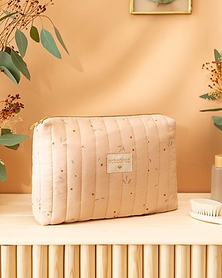 Nobodinoz Beauty Case - Willow Dune - 18x25x7 cm - Organic Cotton Makeup Bags & Pouches