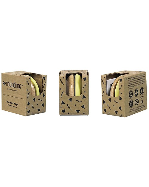 Nobodinoz Beech Wood Yoyo, Yellow Wooden Toy Tools